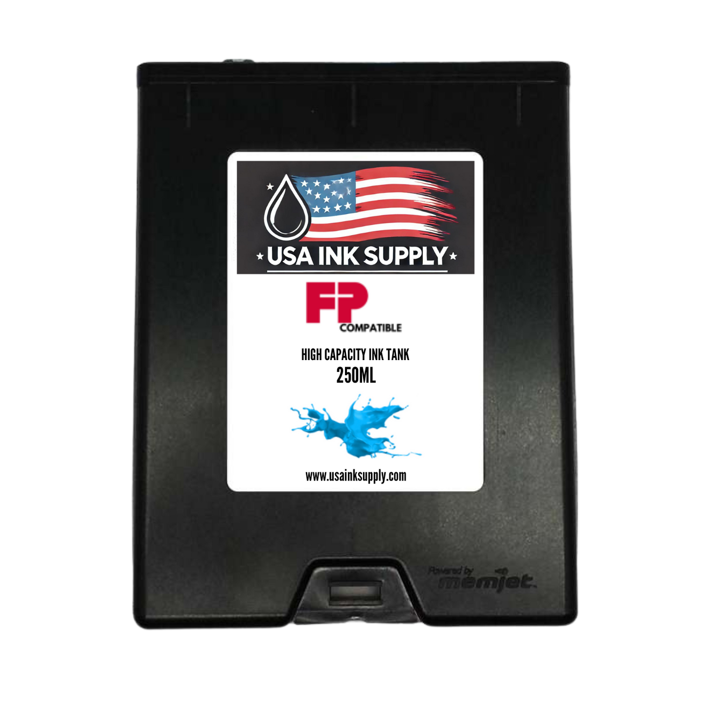 Francotyp-Postalia (FP) Compatible (CMYKK) High Capacity MemJet Ink Tank Set (1250mL) - 5 Pack - Fade-Resistant Replacement Inkjet Printer Ink