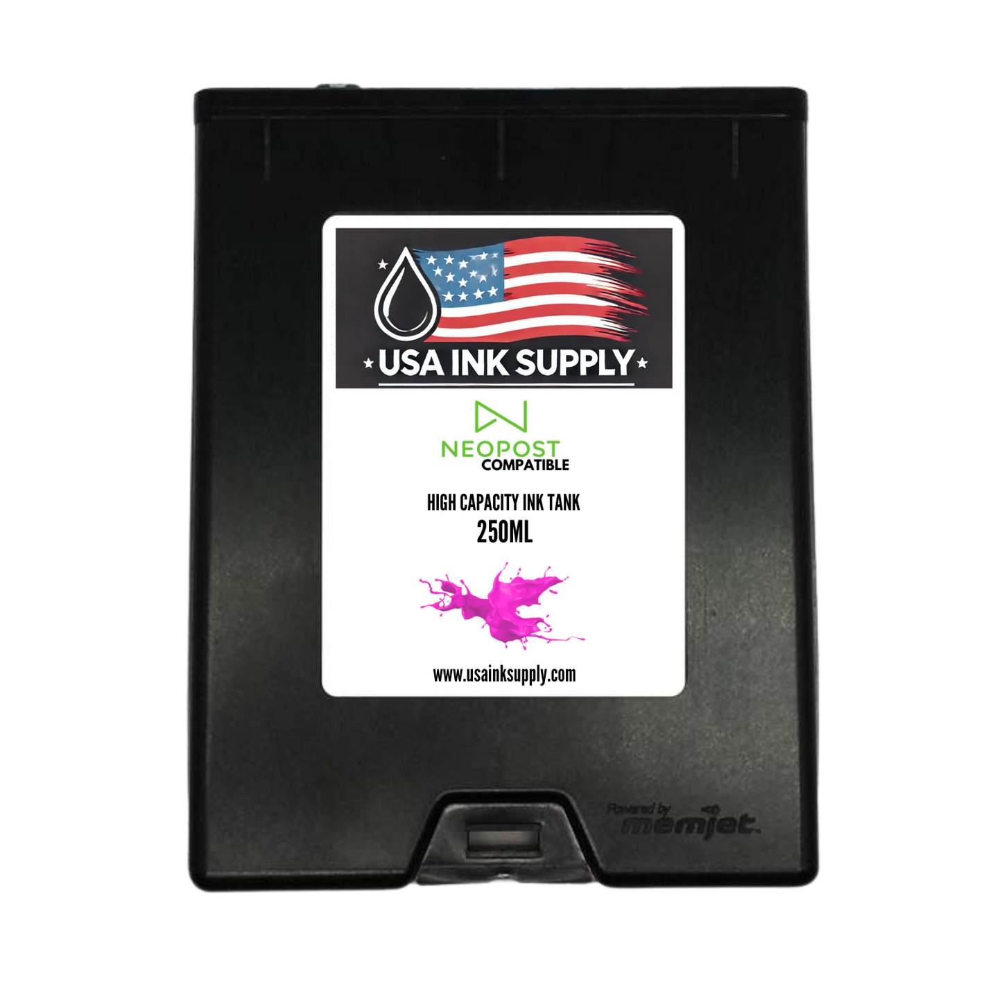 Neopost Compatible (CMYKK) High Capacity MemJet Ink Tank Set (1250mL) - 5 Pack - Fade-Resistant Replacement Inkjet Printer Ink
