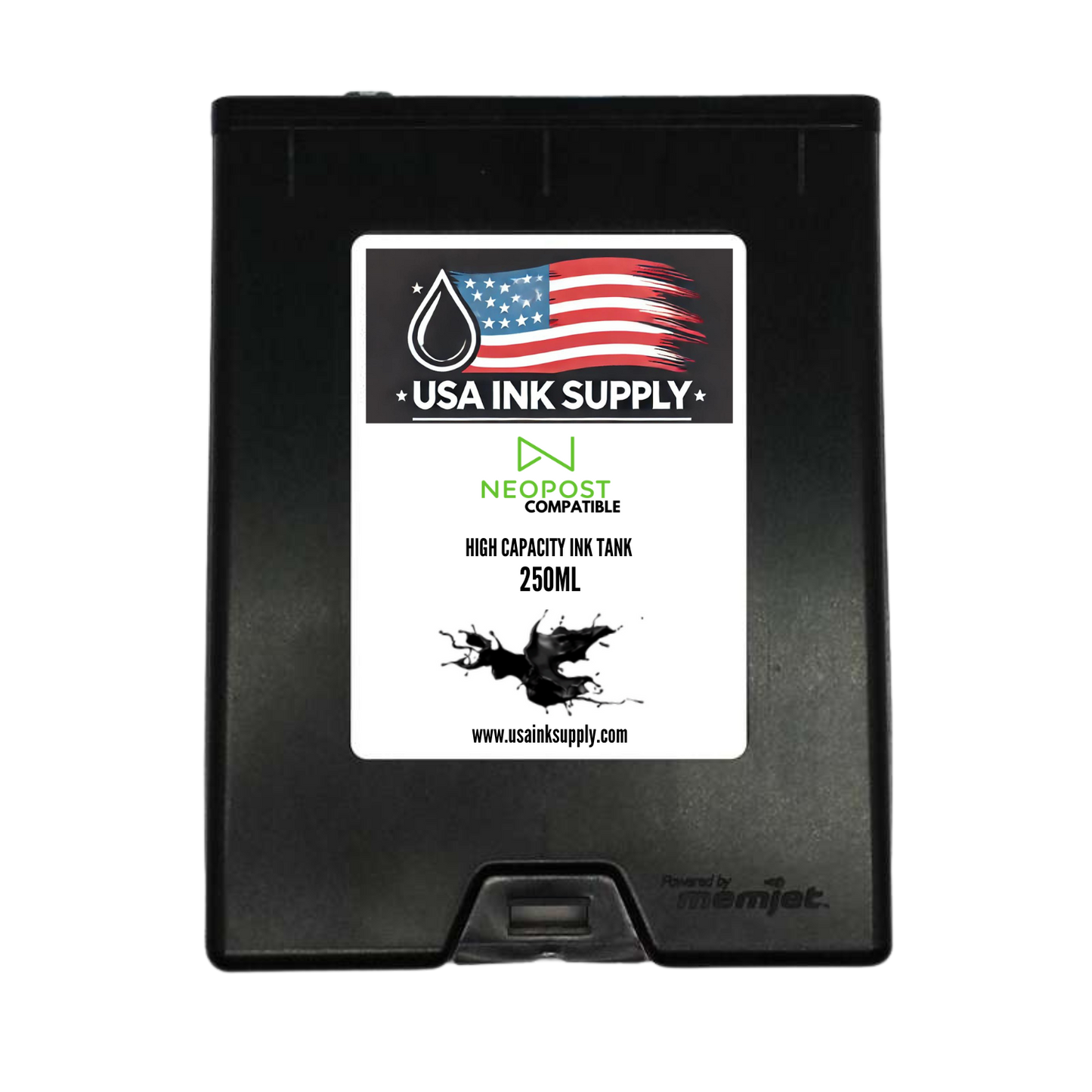 Neopost Compatible Black (K) High Capacity MemJet Ink Tank (250ml) Fade-Resistant Replacement Inkjet Printer Ink