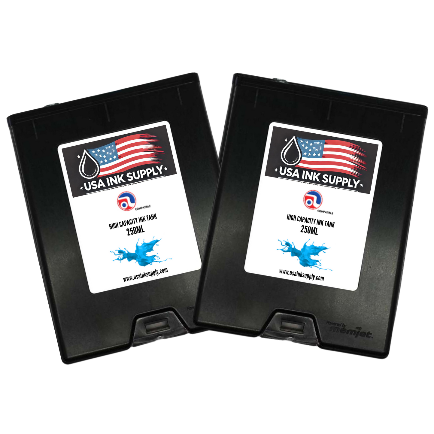 Astro Corp Compatible MemJet Ink Tank 2-Pack (CMYK) High Capacity MemJet Ink Tank (500ml) Fade-Resistant Replacement Inkjet Printer Ink