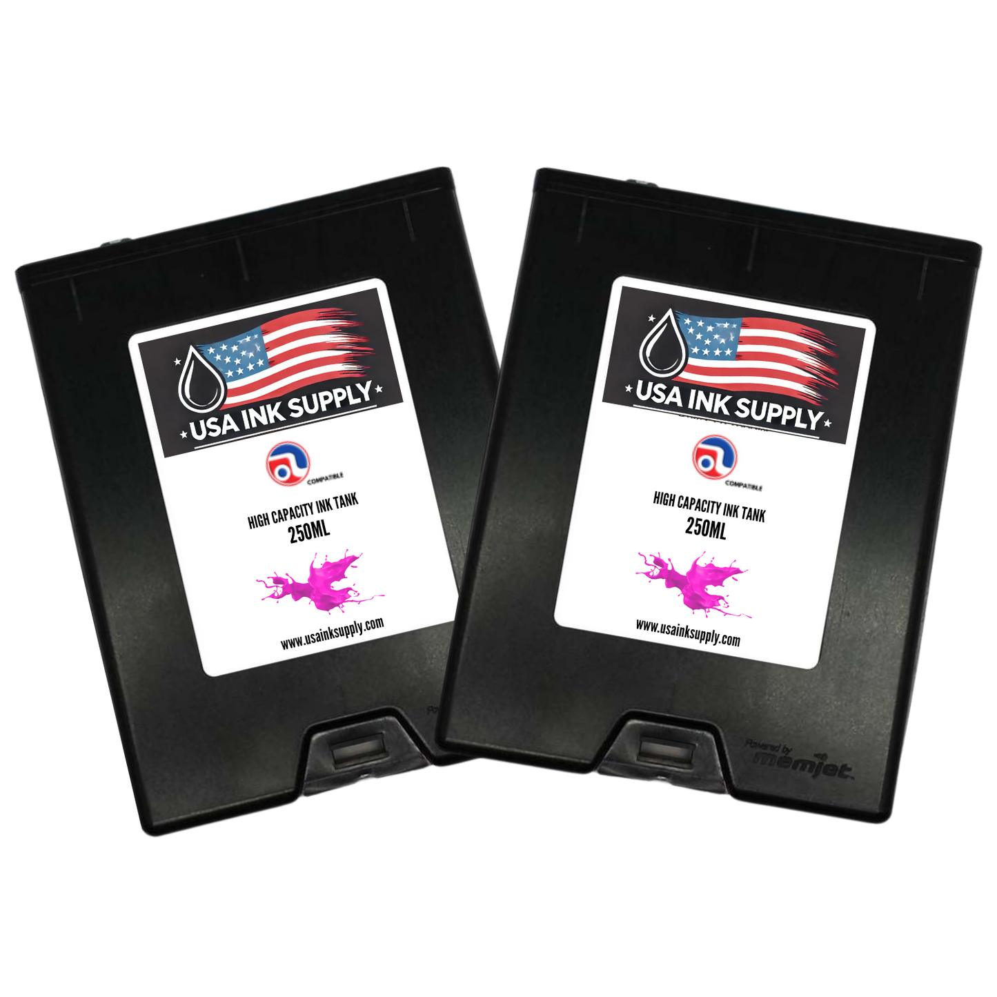 Astro Corp Compatible MemJet Ink Tank 2-Pack (CMYK) High Capacity MemJet Ink Tank (500ml) Fade-Resistant Replacement Inkjet Printer Ink