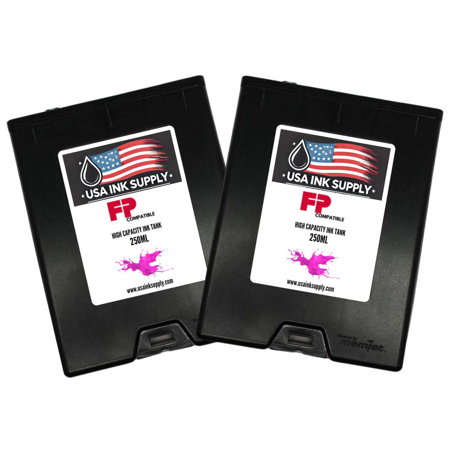 Francotyp-Postalia (FP) Compatible MemJet Ink Tank 2-Pack (CMYK) - High Capacity MemJet Ink Tank (500ml) Fade-Resistant Replacement Inkjet Printer Ink