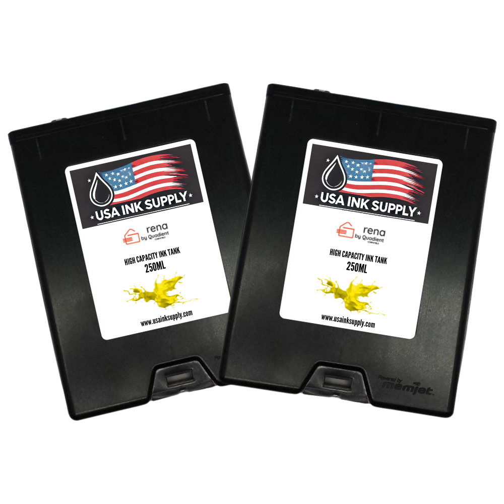 Rena by Quadient Compatible MemJet Ink Tank 2-Pack (CMYK) - High Capacity MemJet Ink Tank (500ml) Fade-Resistant Replacement Inkjet Printer Ink