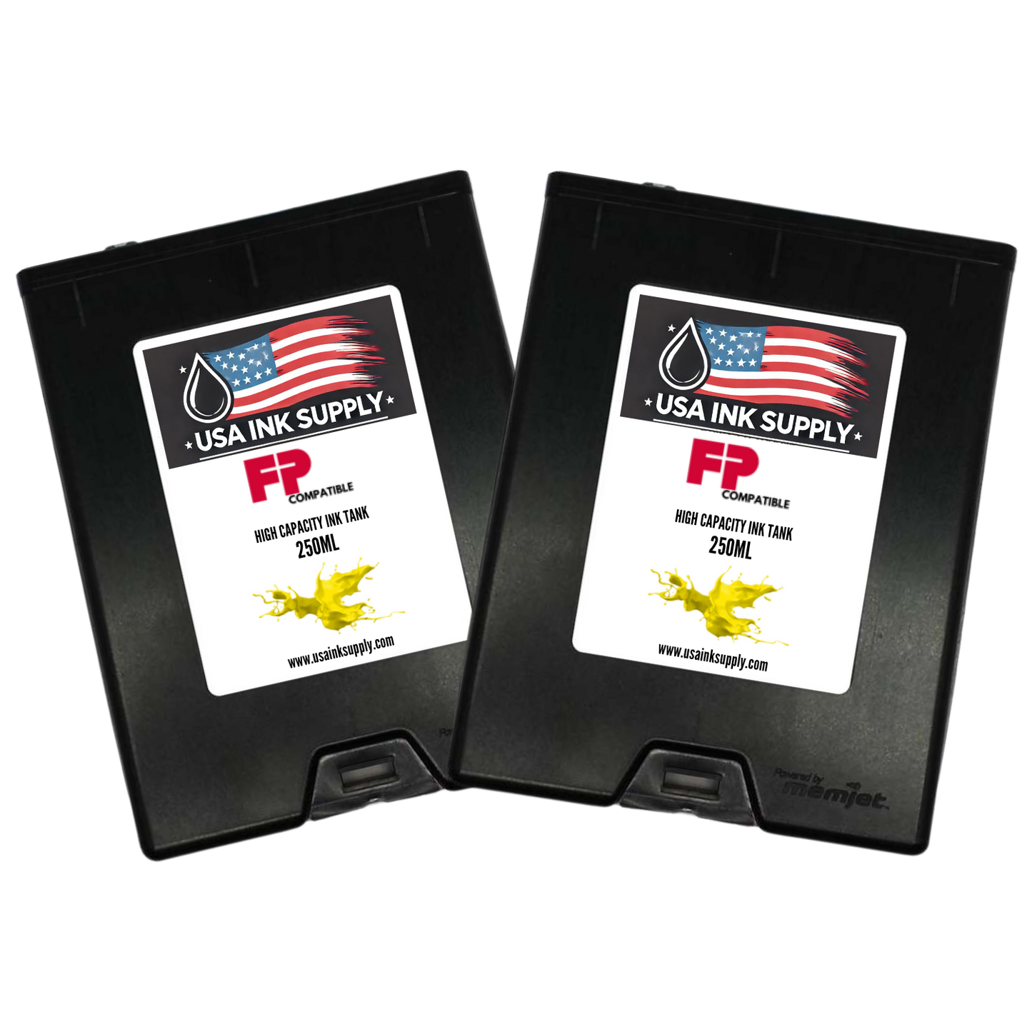 Francotyp-Postalia (FP) Compatible MemJet Ink Tank 2-Pack (CMYK) - High Capacity MemJet Ink Tank (500ml) Fade-Resistant Replacement Inkjet Printer Ink