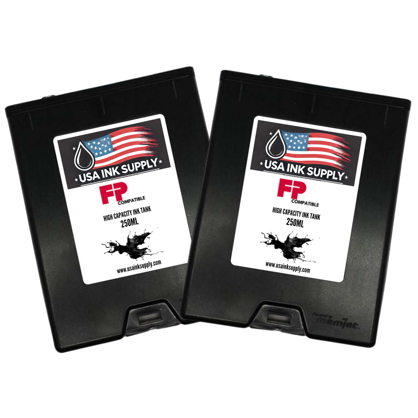 Francotyp-Postalia (FP) Compatible MemJet Ink Tank 2-Pack (CMYK) - High Capacity MemJet Ink Tank (500ml) Fade-Resistant Replacement Inkjet Printer Ink